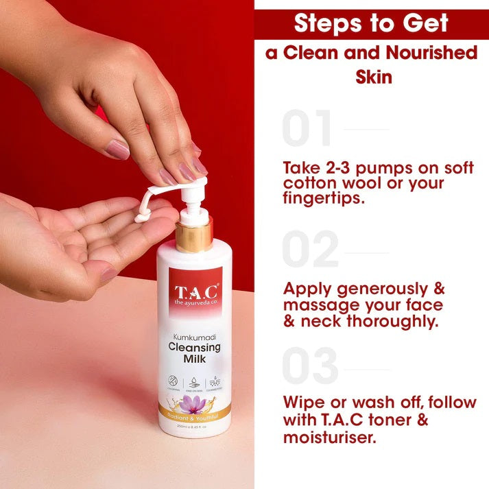 TAC - The Ayurveda Co. Kumkumadi Cleansing Milk (100ml)