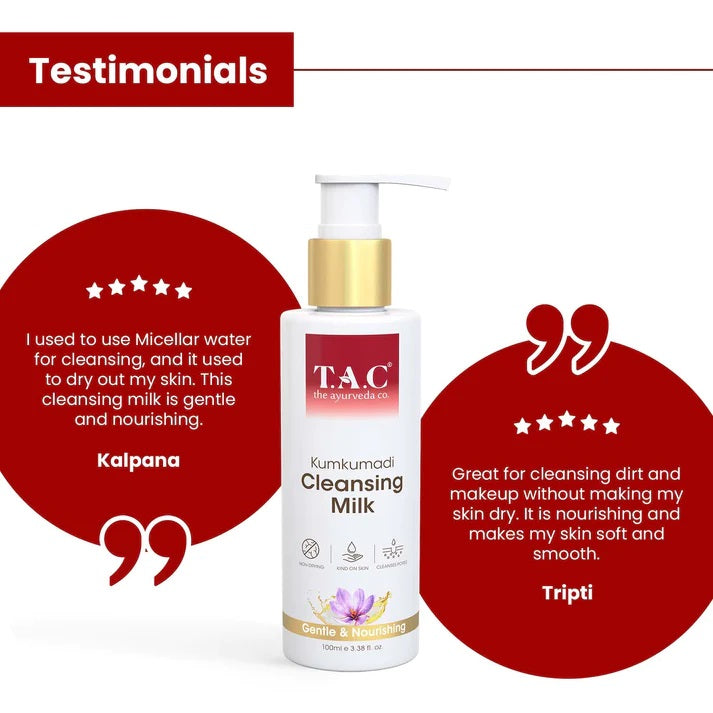 TAC - The Ayurveda Co. Kumkumadi Cleansing Milk (100ml)