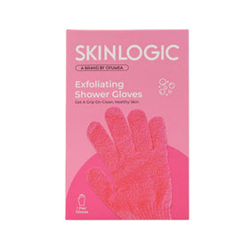 Skinlogic Exfoliating Shower Gloves, 1 Pair, Pink