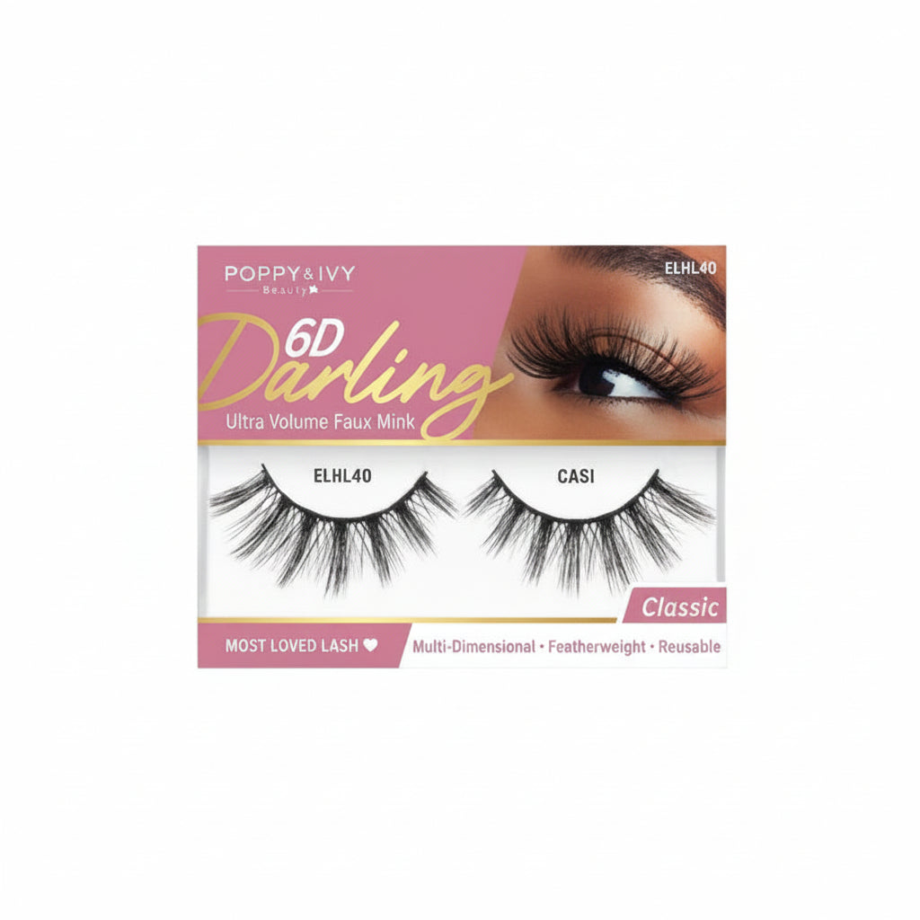 Absolute New York 6D Darling Ultra Volume Faux Mink Eye Lashes - ELHL40 Casi