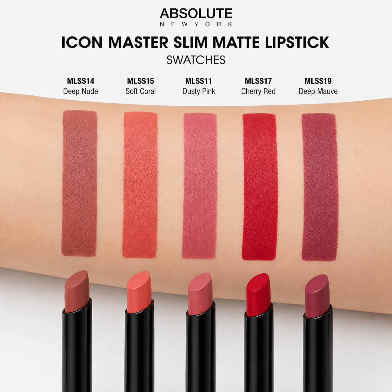 Absolute New York Icon Master Slim Matte Lipstick (1.3 gm)
