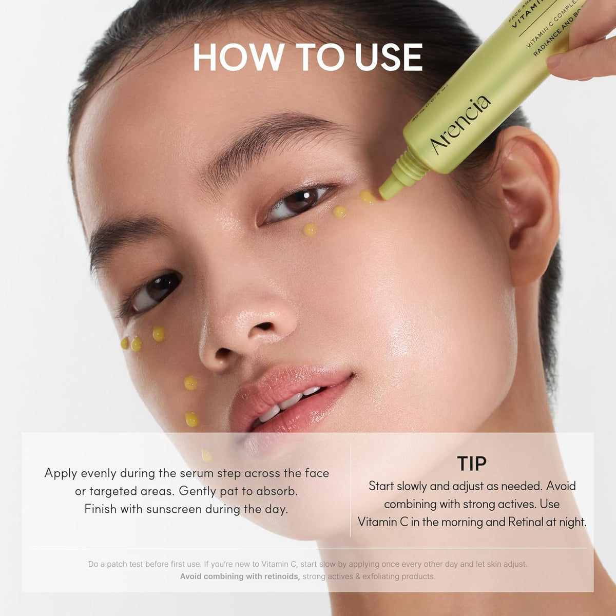 Arencia Vitamin C Booster Shot Serum 30ml how to use and tips
