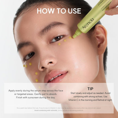 Arencia Vitamin C Booster Shot Serum 30ml how to use and tips
