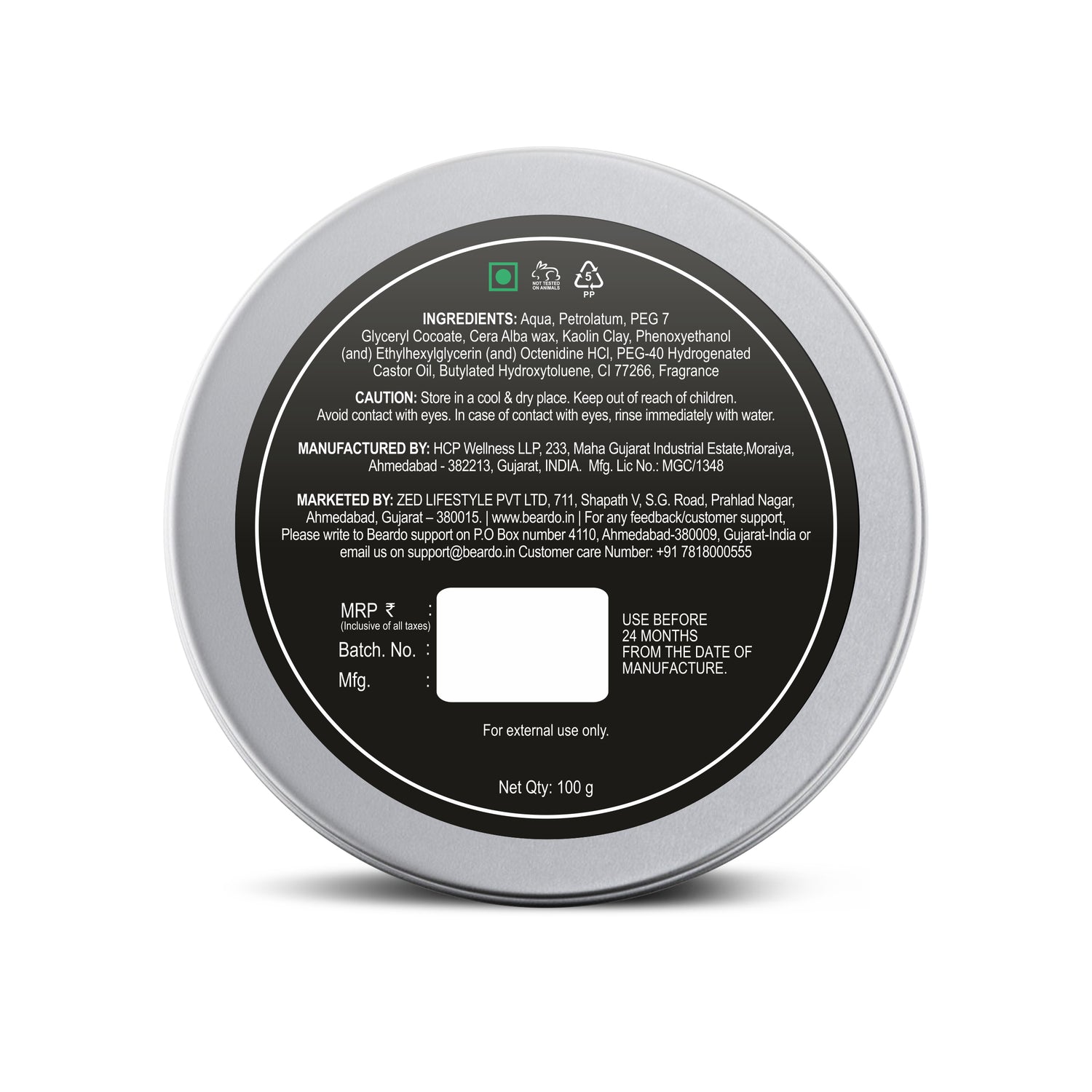 Beardo Strong Hold Clay Wax For Men (100gm)