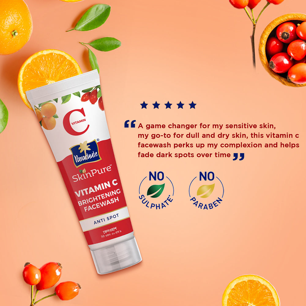 Parachute SkinPure Vitamin C Anti Spot Brightening Face Wash