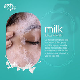 Earth Beauty &amp; You Milk Brightening Face Wash (100ml)