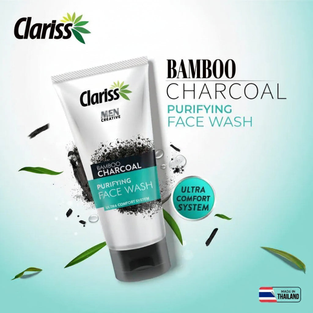 Clariss Men Face Wash 100ml: Bamboo Charcoal-1