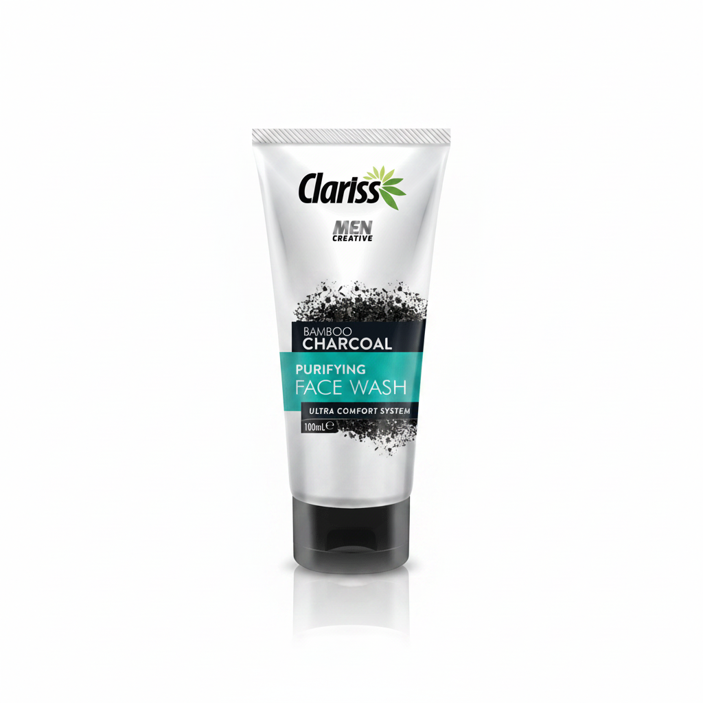 Clariss Men Face Wash 100ml: Bamboo Charcoal