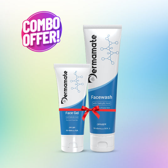 Dermamate Face Wash For Acne Prone Skin 100ml &amp; Dermamate Face Gel For Acne Prone Skin 50ml (Combo)