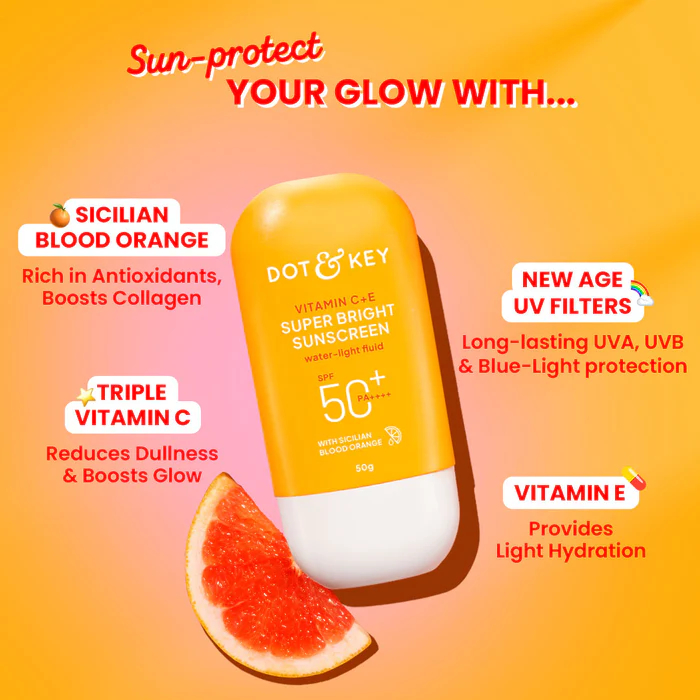 Dot &amp; Key Vitamin C + E Sunscreen SPF 50+ PA++++ key ingredients