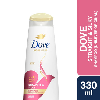 Dove Straight &amp; Silky Shampoo 330ml (Unilever Original)