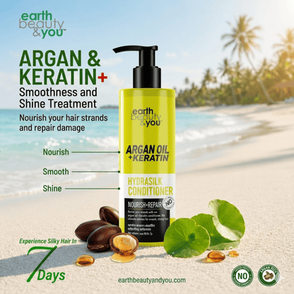 Earth Beauty &amp; You Hydra Silk Conditioner 350ML: Argan Oil &amp; Keratin-1