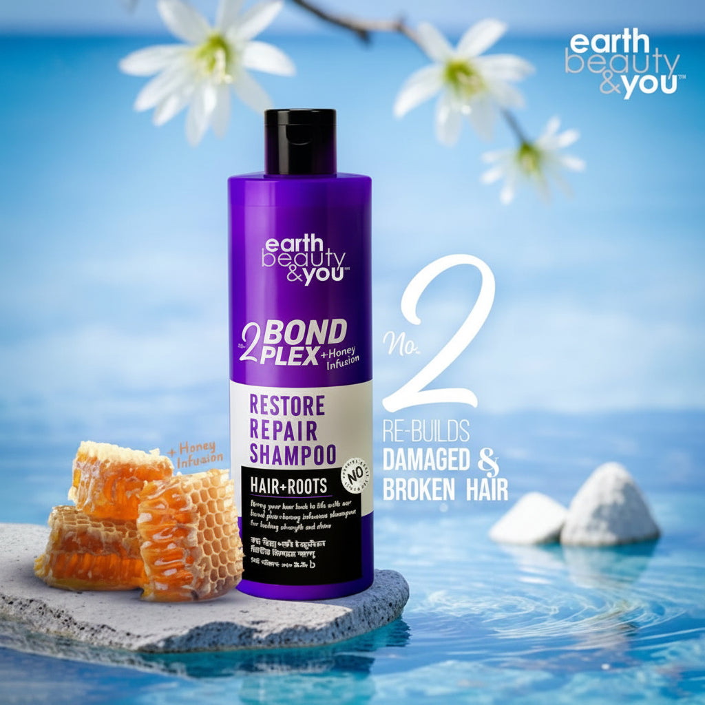 Earth Beauty &amp; You Restore Repair Shampoo 350ml  02: Bond Plex-1