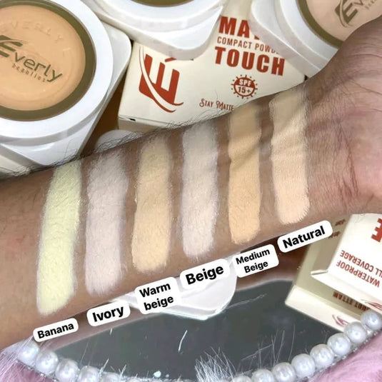 Everly Beauties Matte Touch Compact Powder - Banana-1