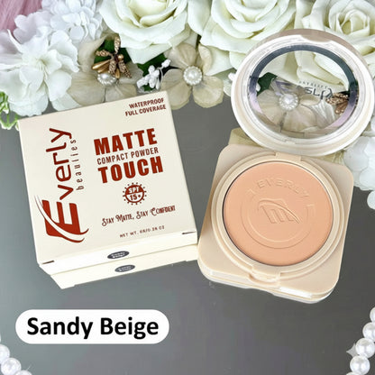 Everly Beauties Matte Touch Compact Powder - Sandy Beige-2