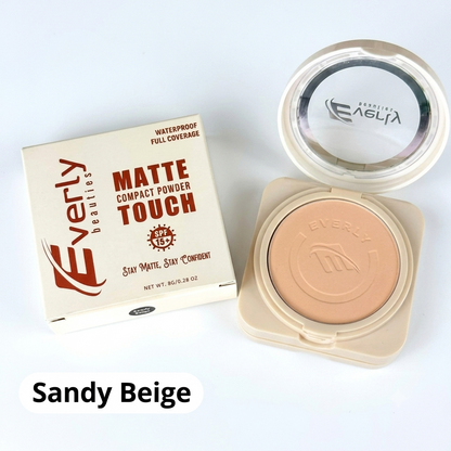 Everly Beauties Matte Touch Compact Powder - Sandy Beige