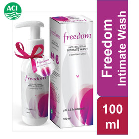 Buy 1 Freedom Intimate Wash 100 ml &amp; Get 1 Freedom Super Dry Sanitary Napkin 8 Pad Free