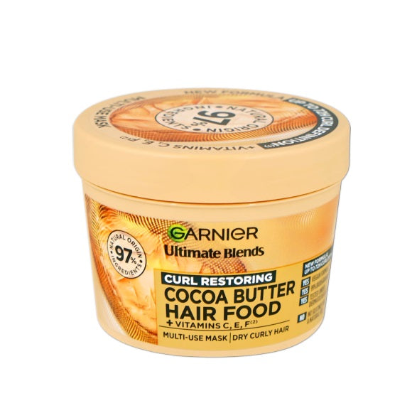Garnier Ultimate Blends Curl Restoring Cocoa Butter Hair Food Plus Vitamin C, E, F Multi-Use Mask – 400ml