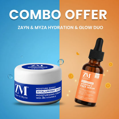 Zayn &amp; Myza Vitamin C Serum &amp; 3x Vitamin E Moisturizing Cream - Combo Pack