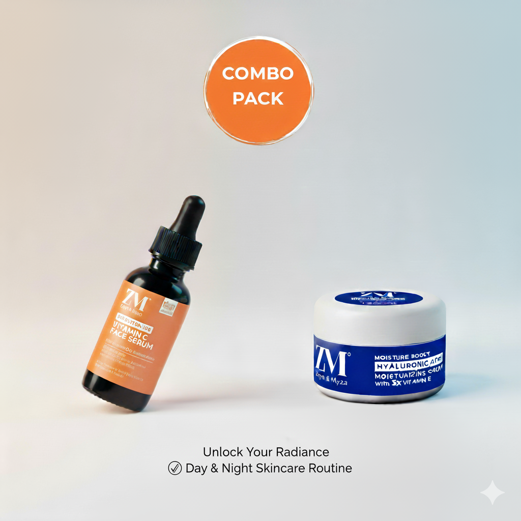 Zayn &amp; Myza Vitamin C Serum &amp; 3x Vitamin E Moisturizing Cream - Combo Pack
