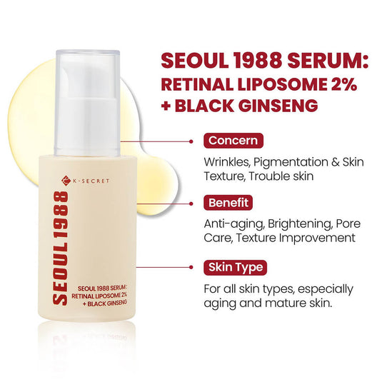 K-SECRET-SEOUL 1988 Serum Retinal Liposome 2% + Black Ginseng 30ml