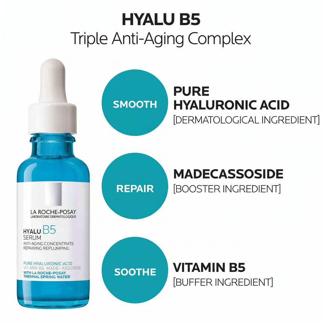 LA Roche-Posay Hyalu B5 Pure Hyaluronic Acid Serum (30ml)