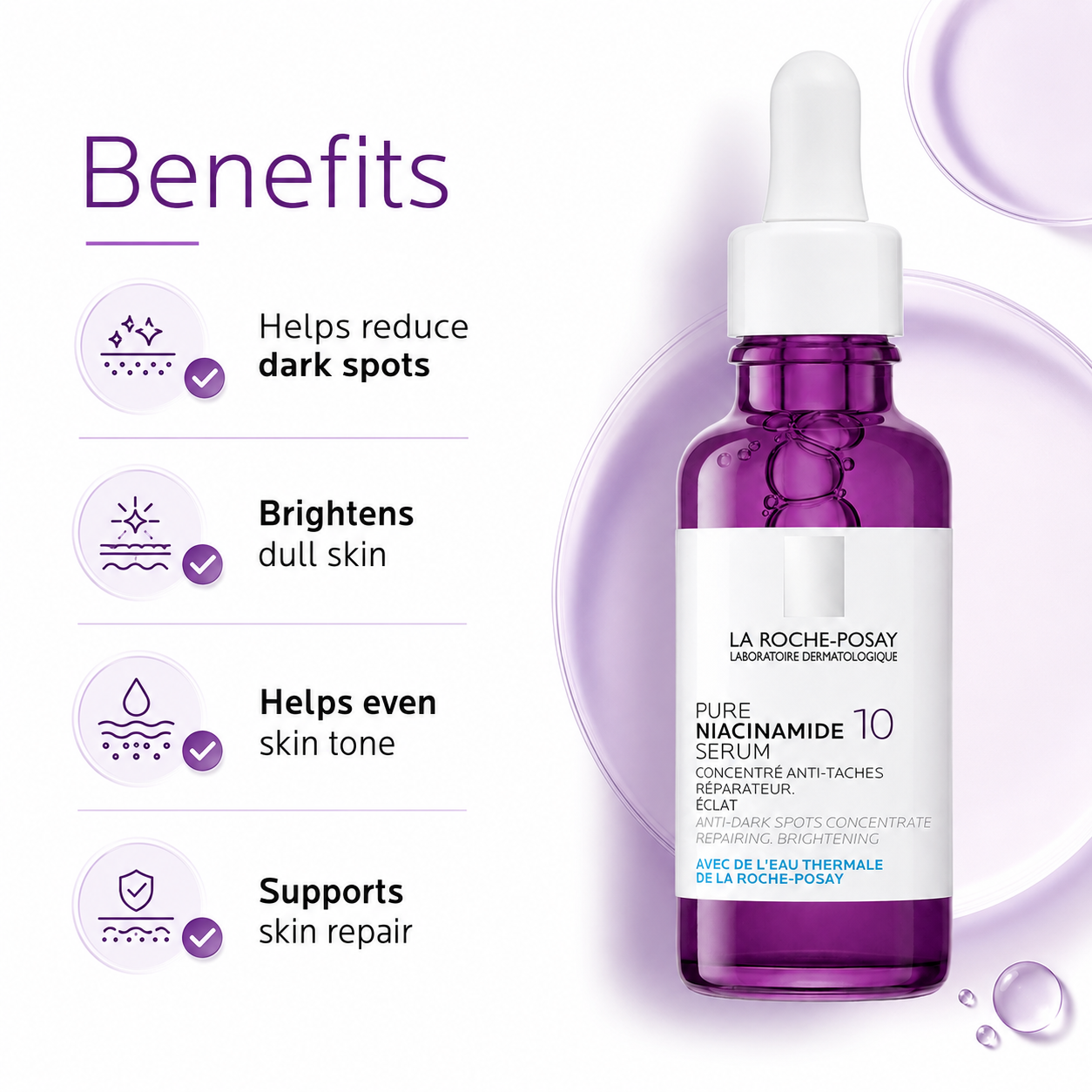 La Roche Posay Pure Niacinamide 10% Serum - (30ml)