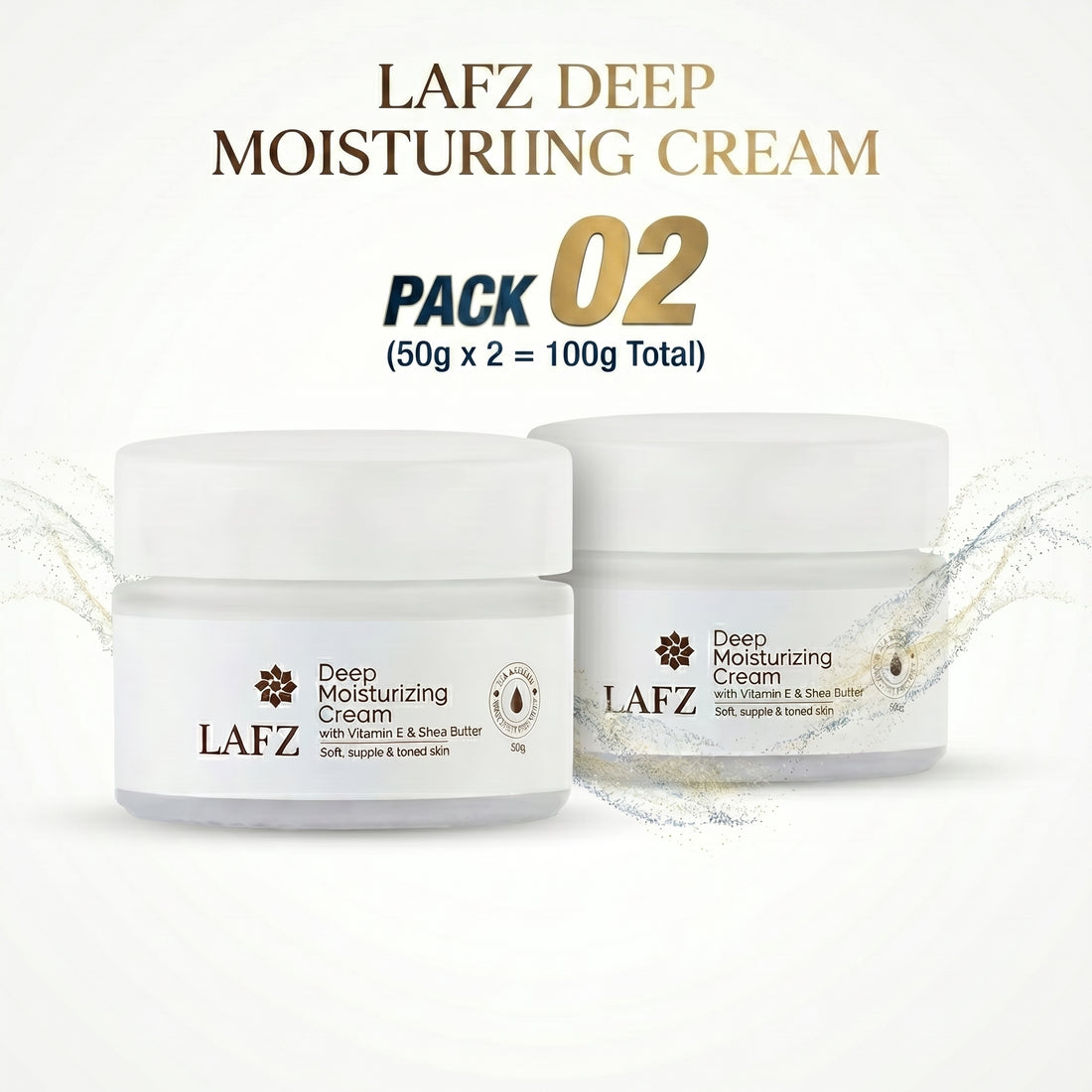 Lafz Deep Moisturizing Cream (50g) - Pack of 02