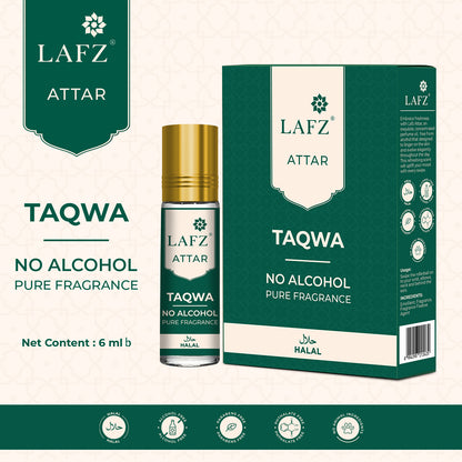 Lafz No Alcohol Pure Fragrance Attar 6ml - Taqwa