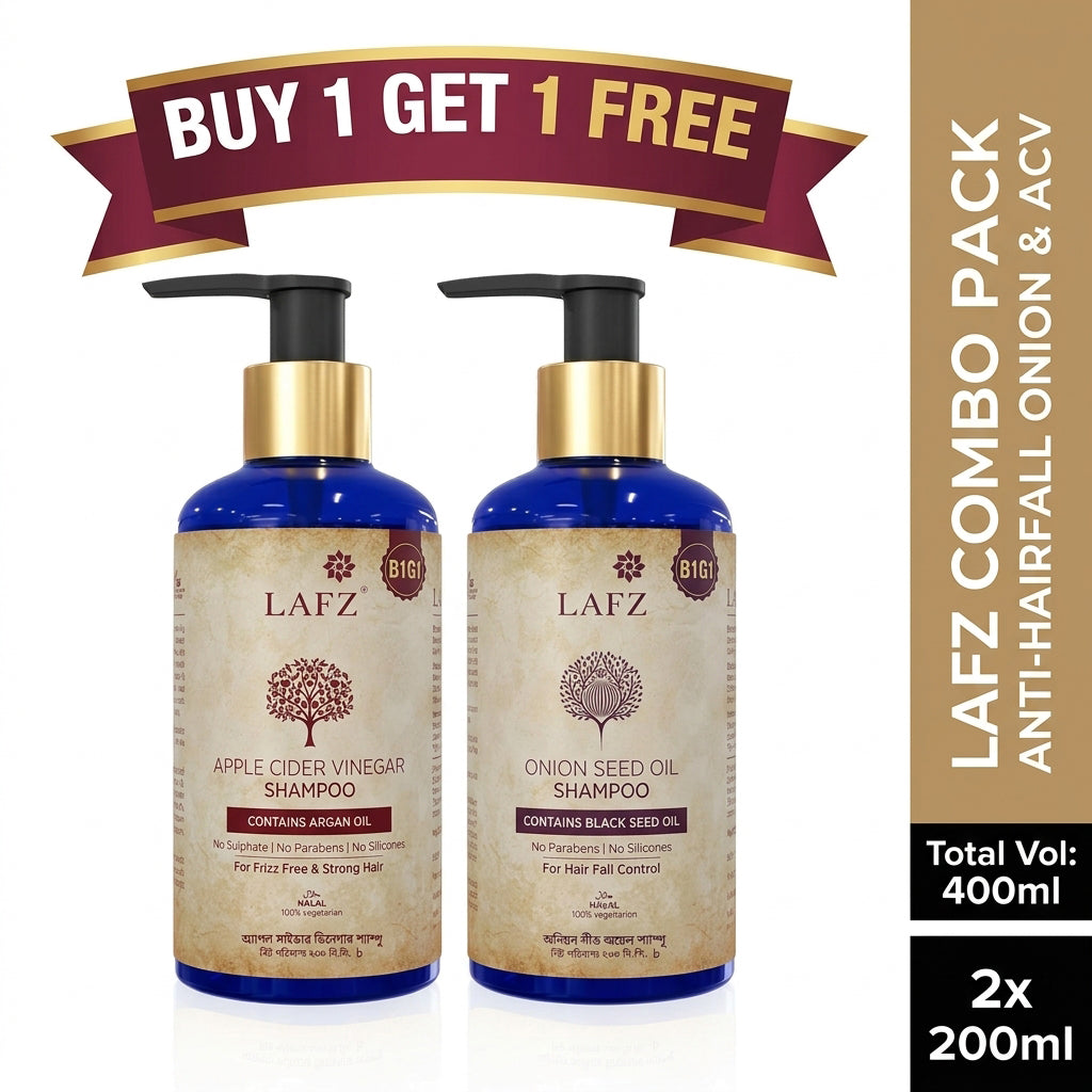 Lafz Onion Seed &amp; Apple Cider Vinegar Shampoo Combo - B1G1