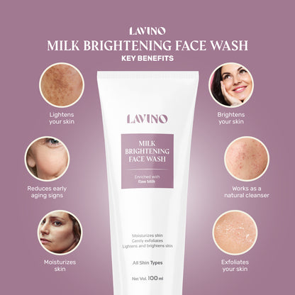 Lavino Milk Brightening Face Wash (100ml)