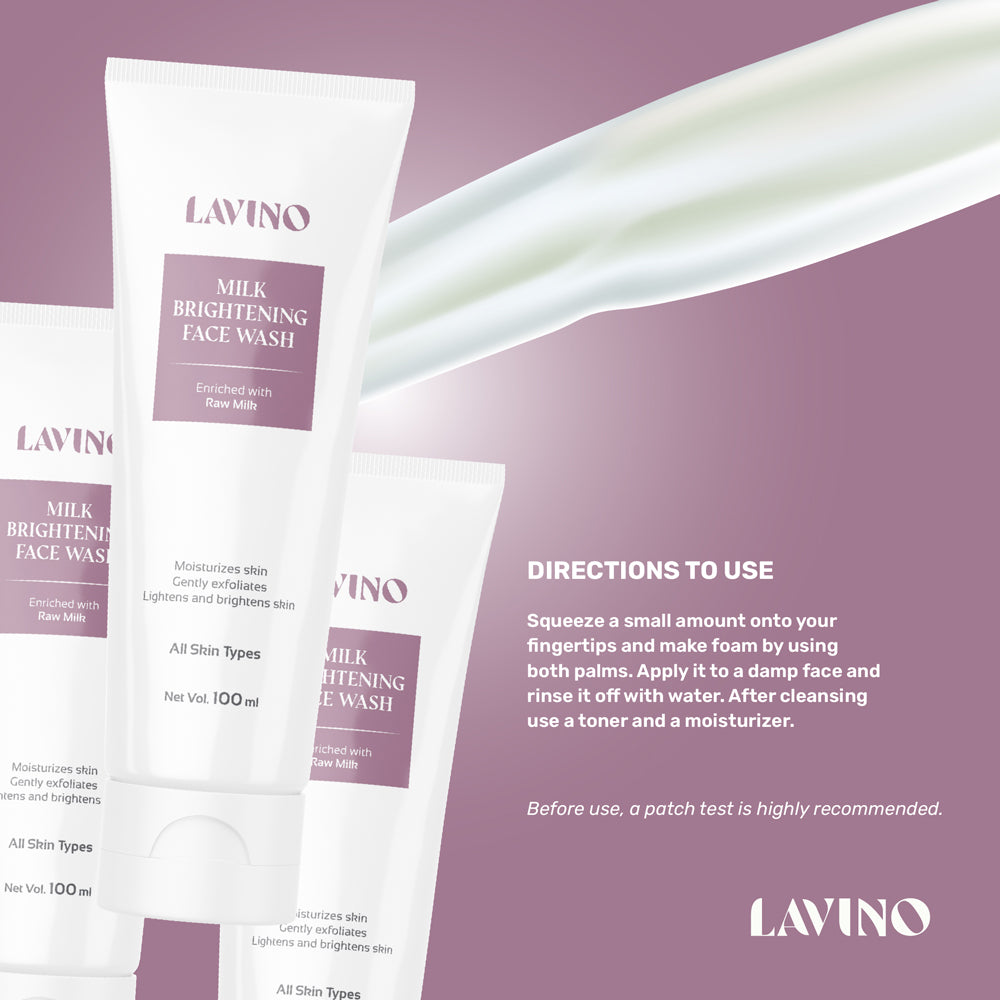 Lavino Milk Brightening Face Wash (100ml)
