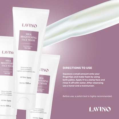 Lavino Milk Brightening Face Wash (100ml)