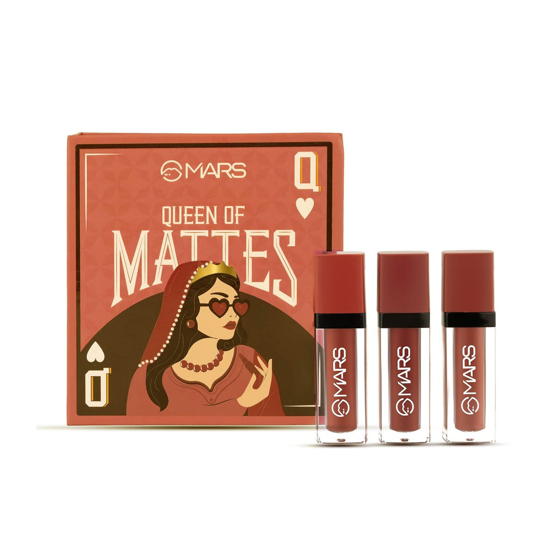 Mars Queen Of Mattes Lipstick Set- 05 Blushed Nudes