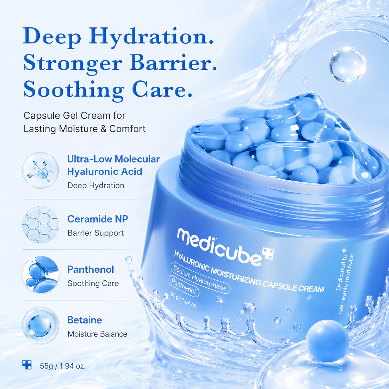 Medicube Hyaluronic Moisturizing Capsule Cream (55gm)