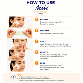 Nair Hair Removal Facial 16Wax Strips