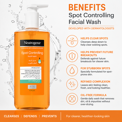 Neutrogena Spot Controlling Facial Wash  - (200ml)