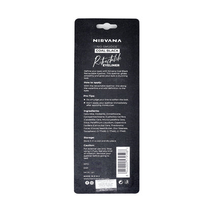 Nirvana Color No Smudge Retractable Eyeliner - Coal Black (1gm)