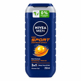 Nivea Men Sport 24h Fresh Effect Shower 3in1 Shower Gel (250ml)