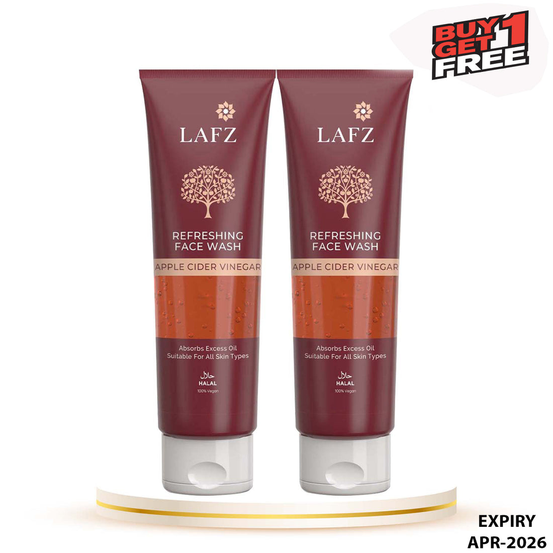Lafz Apple Cider Vinegar Face Wash (75ml) - Tube (B1G1)