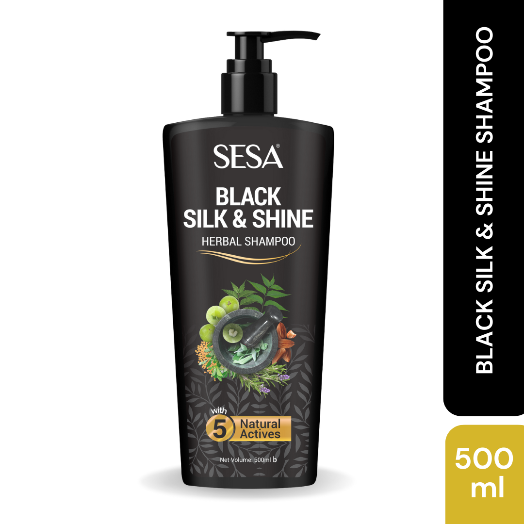 SESA Black Silk &amp; Shine Herbal Shampoo (500ml)