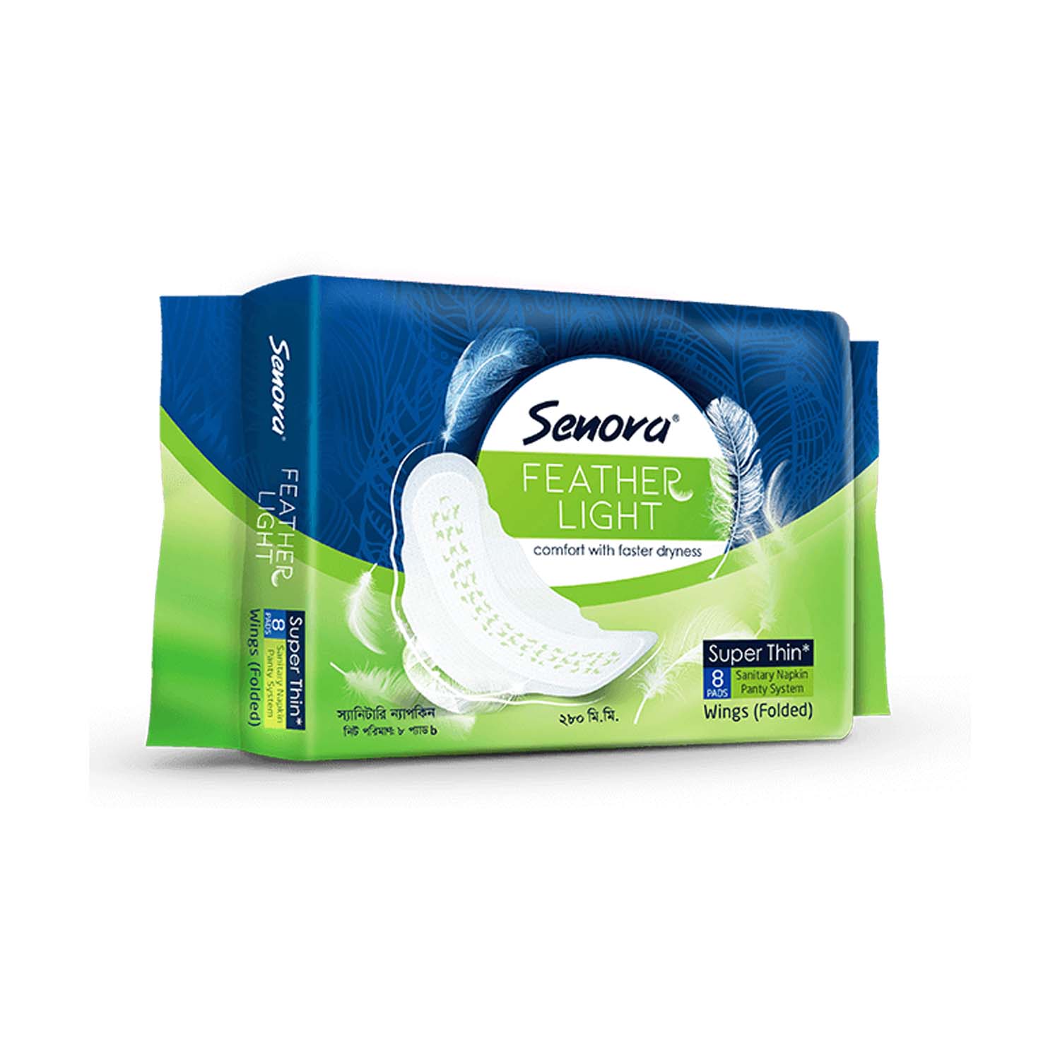 Senora Feather Light Sanitary Napkin ( Panty System ) - 8 Pads