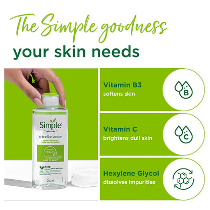 Simple Kind To Skin Micellar Cleansing Water (200ml)
