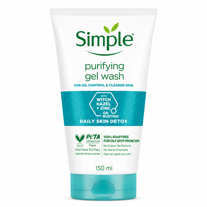 Simple Daily Skin Detox Purifying Gel Wash 150ml product oil control &amp; clearer skin