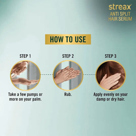 Streax Anti Split Hair Serum with Bio-Elixir (100ml) how to use