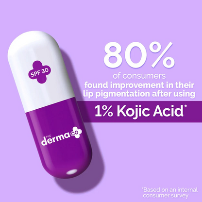 The Derma Co 1% Kojic Acid Lip Balm SPF 30 PA++ for Lip Pigmentation (4.5g)