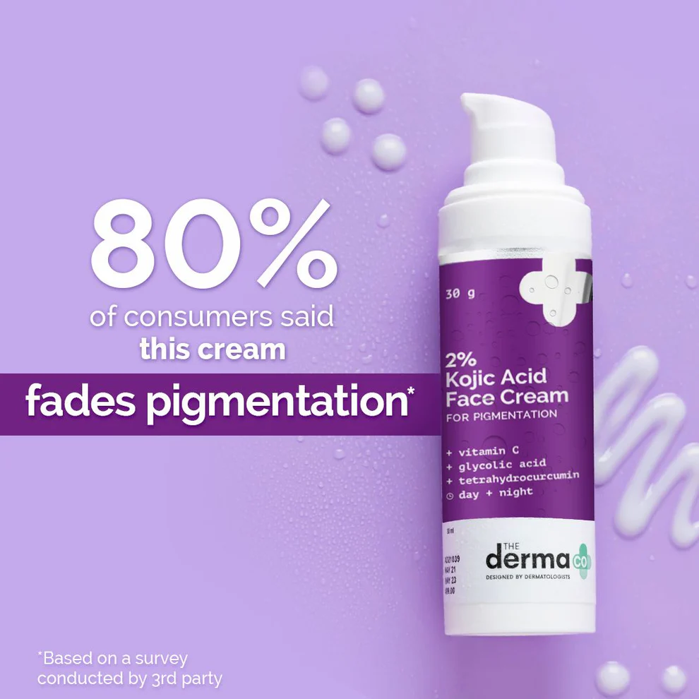 The Derma Co 2% Kojic Acid Face Cream for Pigmentation (30g)