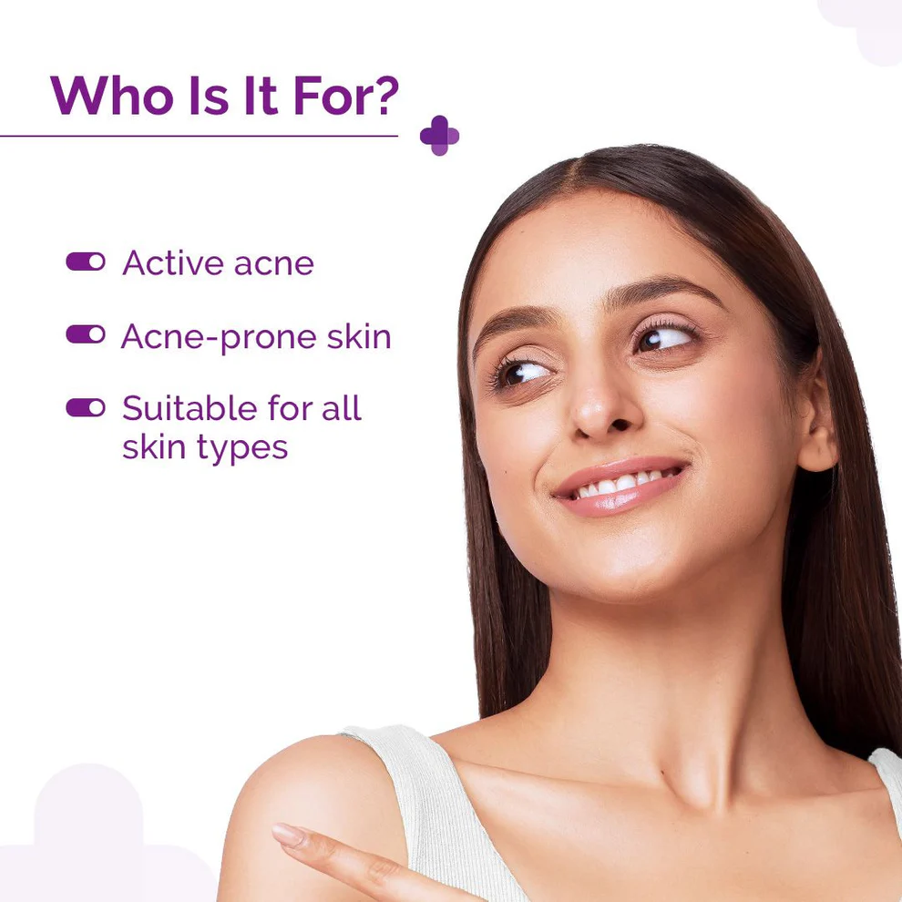 The Derma Co 2% Salicylic Acid Face Serum for Active Acne (30ml) skin type