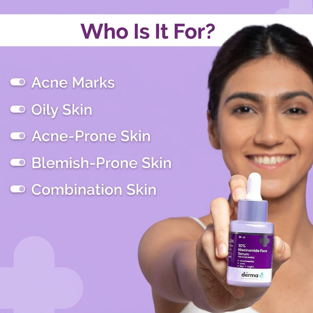 The Derma Co 10% Niacinamide Face Serum for Acne Marks (30ml) skintype