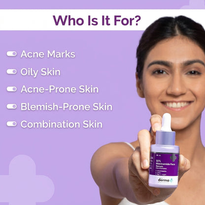The Derma Co 10% Niacinamide Face Serum for Acne Marks (30ml) skintype